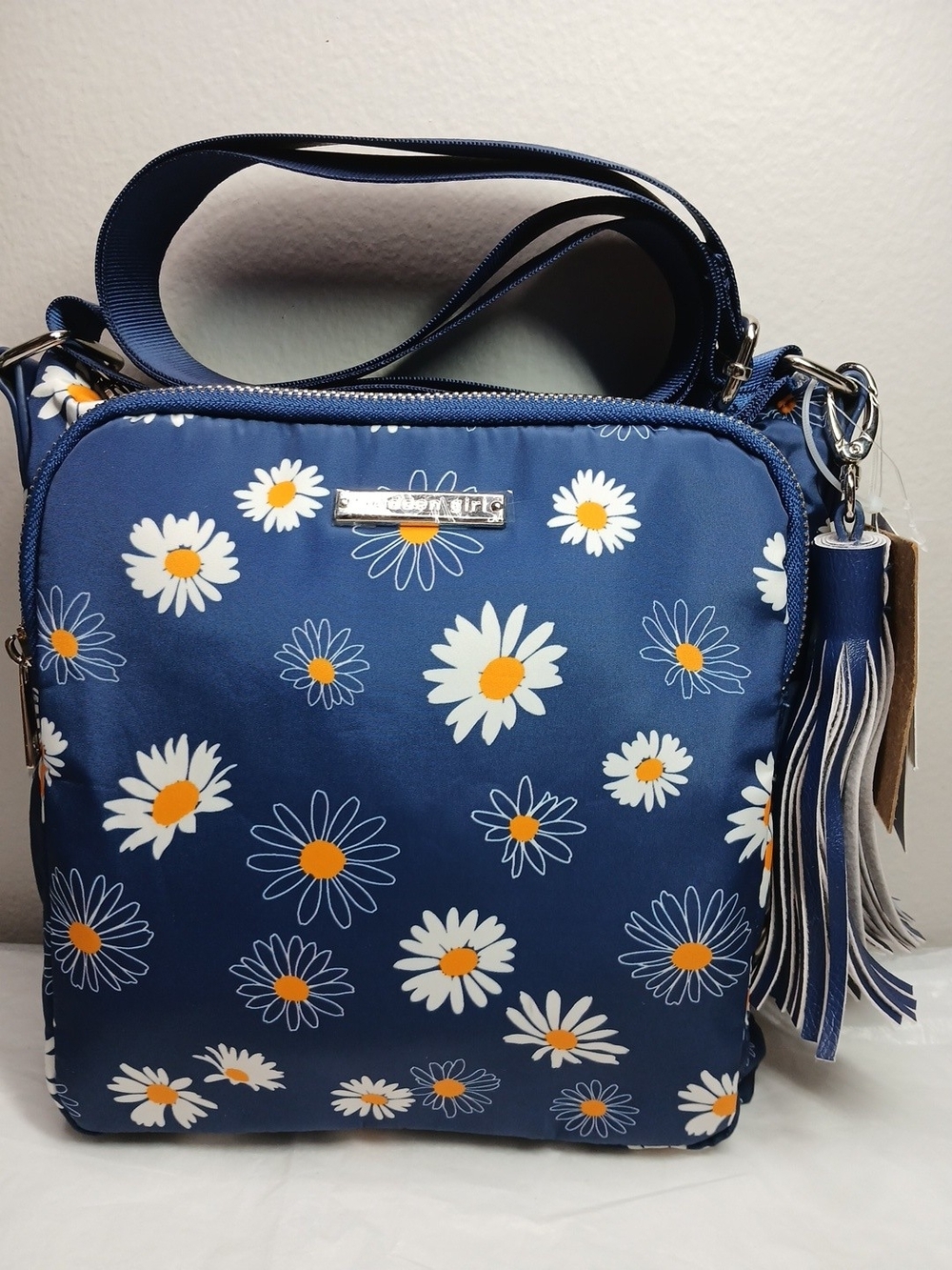 Madden Girl Navy Blue Daisy Crossbody with Tassel